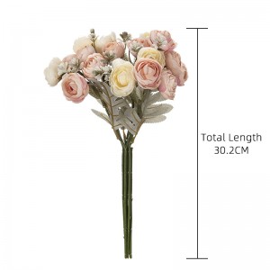 MW83113 ดอกไม้ประดิษฐ์ ช่อดอกไม้ ดอกกุหลาบ ของขวัญวันวาเลนไทน์ยอดนิยม ดอกไม้ผ้าไหม